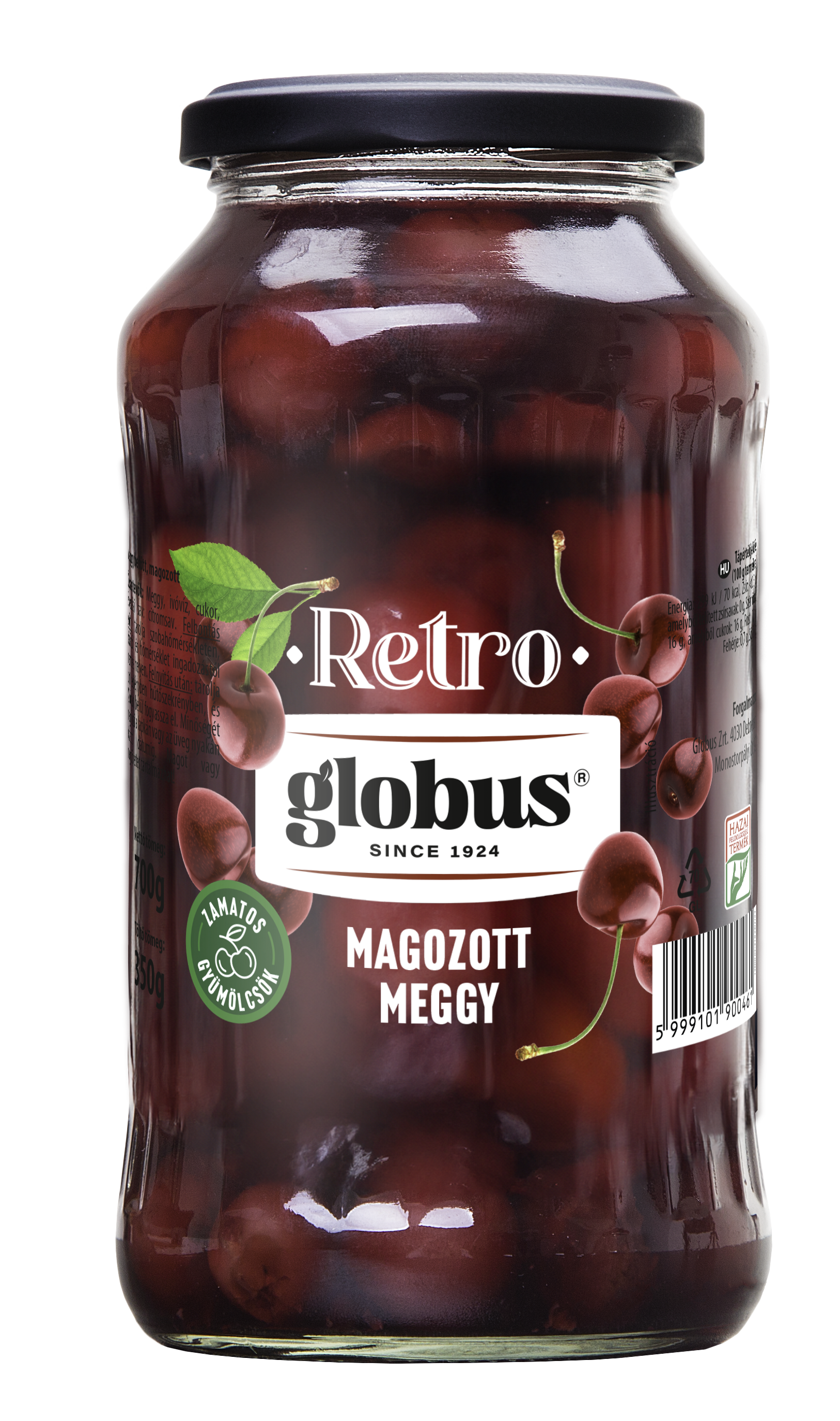 GLOBUS Magozott meggy 700 g/350 g